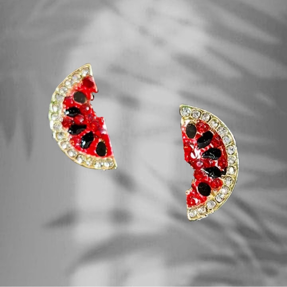 NWT *WATERMELON*🍉 gem studded earrings